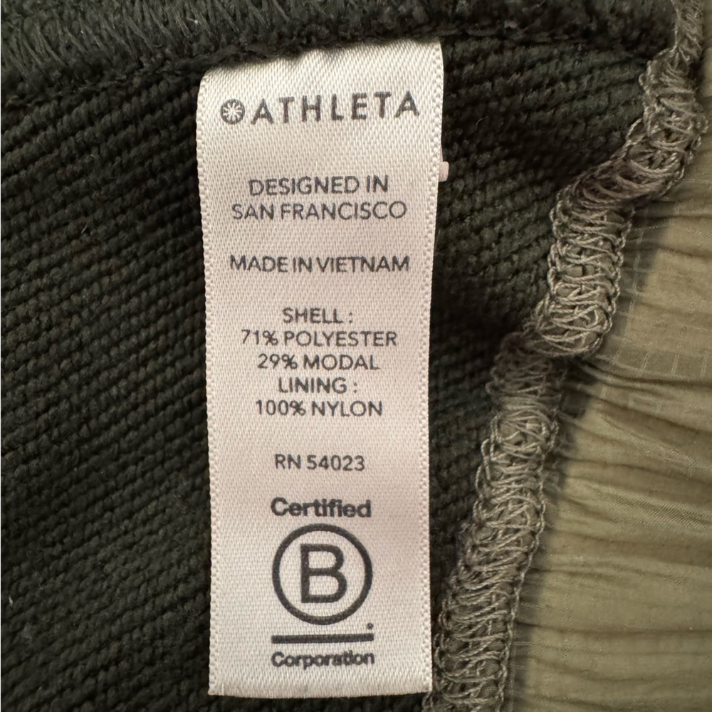 Athleta Ascend Warm Up Hoodie Sweatshirt Tuscan Olive Green Gorpcore Outdoor XS - Picture 9 of 9